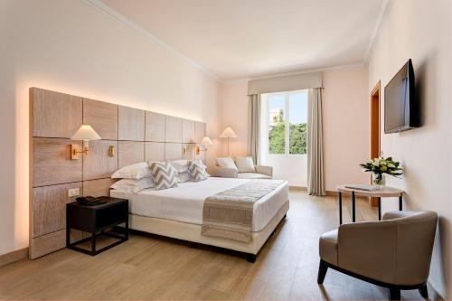 Katil atau katil-katil dalam bilik di Grand Hotel Arenzano