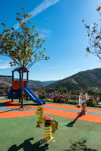 a playground with a slide in a park at Vila Gale Douro Vineyards in Armamar