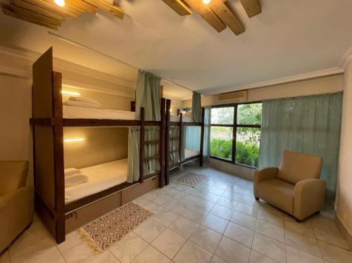 Postel nebo postele na pokoji v ubytování CAMP&HOSTEL Antalya