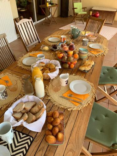 Налични за гости опции за закуска в Atelier des Vidaux