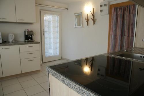 a kitchen with a sink and a counter top at Al Centrale di Piazzogna in Gambarogno