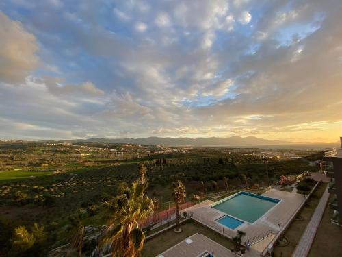 an aerial view of a villa with a swimming pool at Vista Panorama Kusadasi in Kusadası