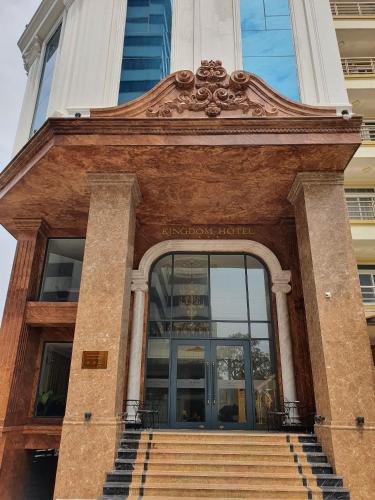 a building with a entrance to a research institute at Kingdom Hotel Cua Lo in Cửa Lò