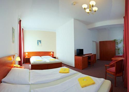 Wellness Hotel Centralにあるベッド