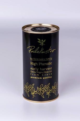 a tin of high potency fatty harvest candle at Elia Studios in Palekastron