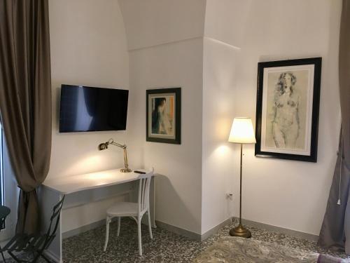 TV a/nebo společenská místnost v ubytování B&B dai Mimmi