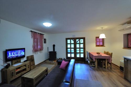 Μια τηλεόραση ή/και κέντρο ψυχαγωγίας στο Apartment Drvena kuca Mreznica