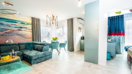Χώρος καθιστικού στο Baltic Cliff Apartamenty