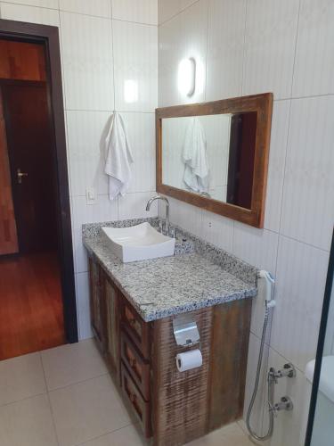 Et badeværelse på Aconchego na Serra de SC