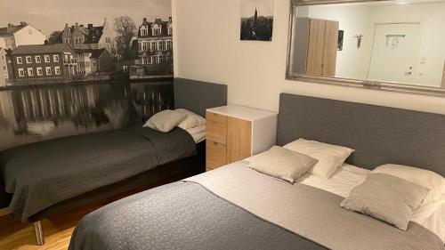 Postel nebo postele na pokoji v ubytování Hotell TunaPark