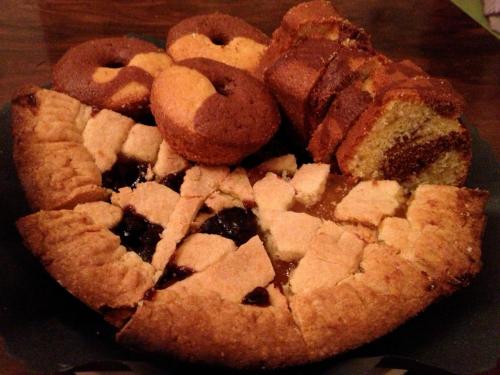 a heart shaped pie sitting on top of a table at Tenuta San Savino delle Rocchette in Poggiolo