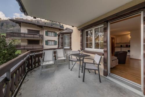 Ein Balkon oder eine Terrasse in der Unterkunft Quadernpark-Apartments