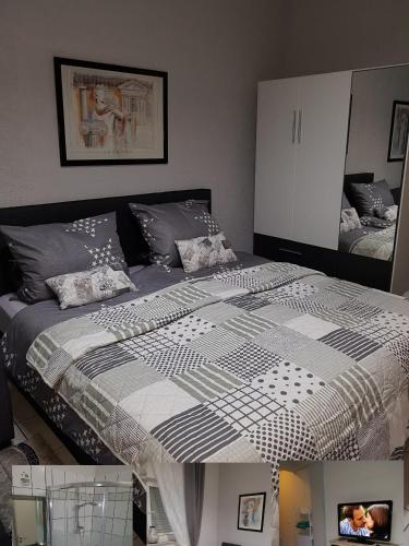 מיטה או מיטות בחדר ב-Apartment Antik