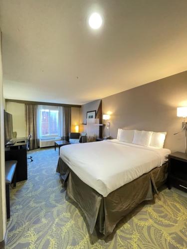 a hotel room with a large bed in a room at Country Inn & Suites by Radisson, San Carlos, CA in San Carlos