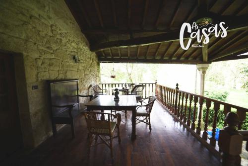 A balcony or terrace at As Casas Ribeira Sacra