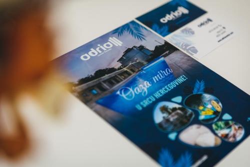 a magazine with a picture of a train on it at Adria centar Koćuša in Ljubuški
