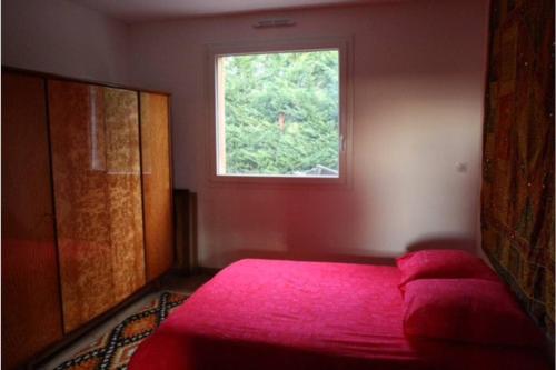 Кровать или кровати в номере Maison individuelle avec terrasse proche de Bâle