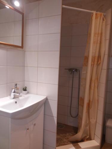Kúpeľňa v ubytovaní Gyöngy Vendégház