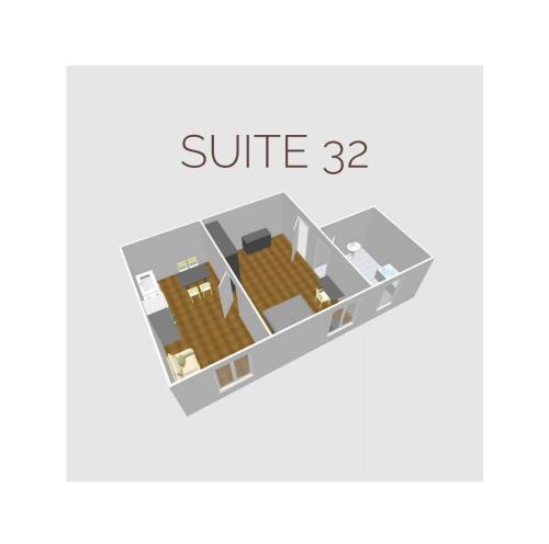 a illustration of a studio apartment at HH Hermoso Housing SERRAVALLE in Serravalle Scrivia