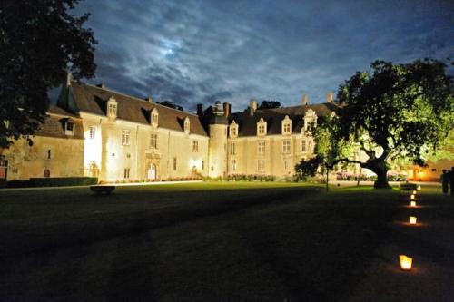 a large building with a tree in front of it at Chateau du Fraisse in Nouic
