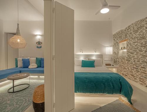מיטה או מיטות בחדר ב-Lasia Boutique Apartment
