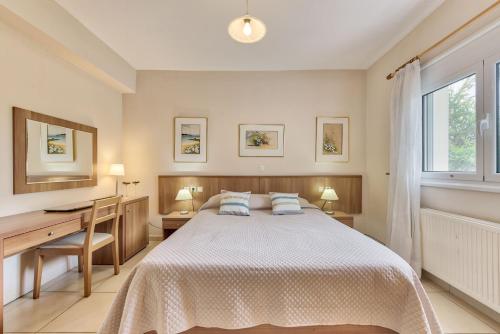 Ένα ή περισσότερα κρεβάτια σε δωμάτιο στο Villa Ancia