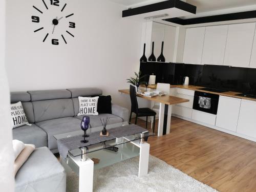 Kuchyňa alebo kuchynka v ubytovaní Apartamemt Królowej Jadwigi
