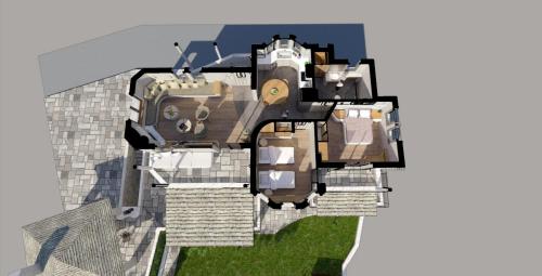 a floor plan of a building with a castle at Sunrise Garden Hills in Makrirrákhi