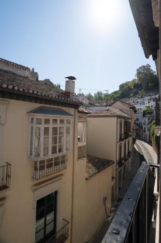 a view from the balcony of a building at Hotel Boutique Puerta de las Granadas in Granada