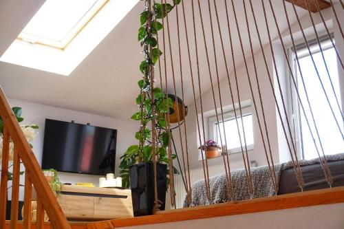 Posezení v ubytování Loft Żuławy, apartament na wyłączność