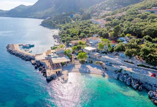 an aerial view of a resort on the water at Amalia Complex in Nisakion