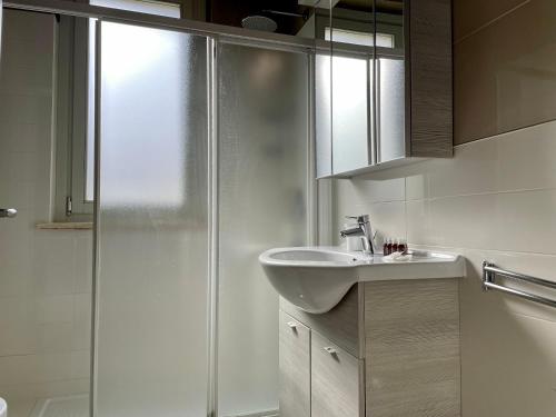 a bathroom with a sink and a shower at Borgo Guelfo VIII in Florence