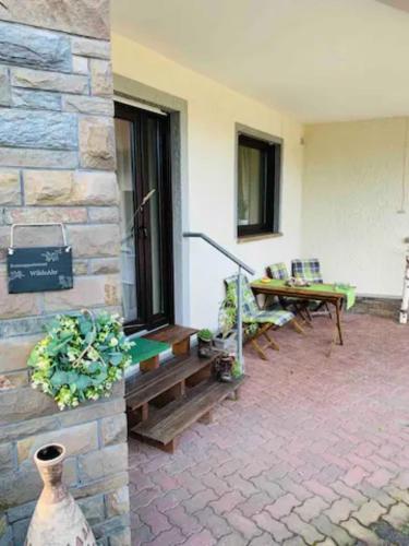 Kawasan patio atau luaran di Ferienappartement WildeAhr