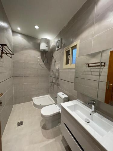 a bathroom with a toilet and a sink at REVERA RESORT in Al Barkah