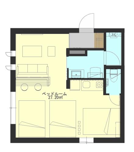 a floor plan of a small house at GRAND BASE Urakami in Nagasaki