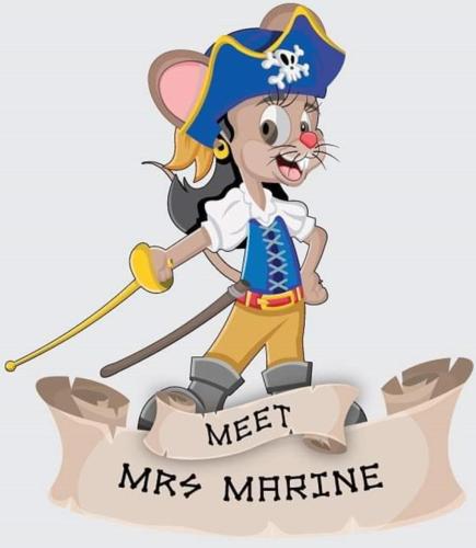 a cartoon mouse playing in the mud at Marine Holiday Park in Rhyl