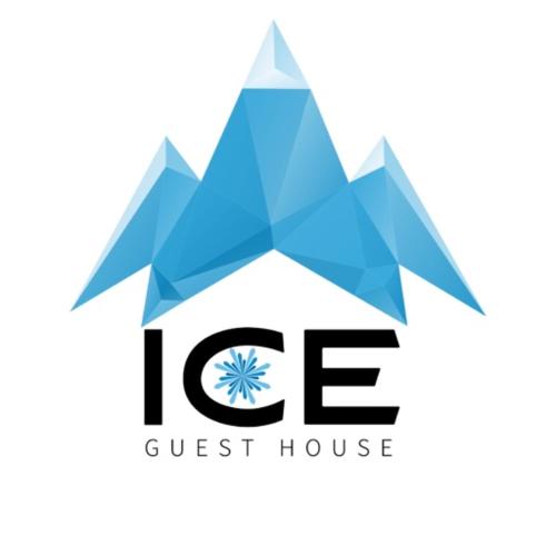 a blue logo for a guest house at Ice guest house in Majdal Shams
