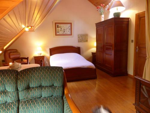 Giường trong phòng chung tại LA Bouigane