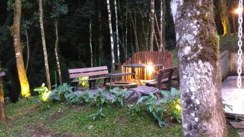 Jardin de l'établissement Refugio Familiar em Monte Verde