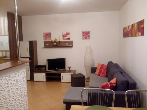 Televízia a/alebo spoločenská miestnosť v ubytovaní Apartament TOSIA mieści się w pobliżu Plaży Zachodniej 450 m. Do dyspozycji jest też mały ogródek z miejscem na wypicie porannej kawy. Na osiedlu sąsiadującym ze sklepem Netto oraz Żabką, znajduje się plac zabaw dla dzieci oraz boisko do gry w piłkę.
