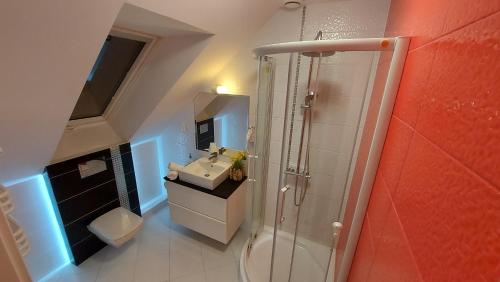 Ένα μπάνιο στο Apartamenty Malwa
