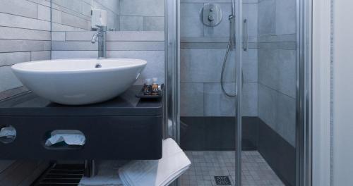Koupelna v ubytování Hotel Alfonsina