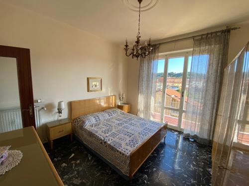 Giường trong phòng chung tại Apartment via Antica Romana