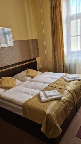 Katil atau katil-katil dalam bilik di Hotel Čierny Orol