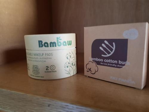 a container of ramex sitting next to a box at The Old Cross Inn in Blairgowrie