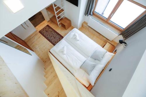 an overhead view of a bed in a room at Chalet Sonnblick in Stuben am Arlberg