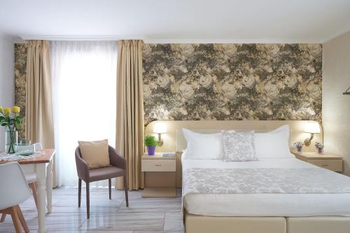 Katil atau katil-katil dalam bilik di Rome Airport Inn