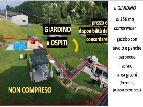 un diagrama de una casa con un diagrama de una casa en Casa Vacanza Relax Sondrio, en Sondrio