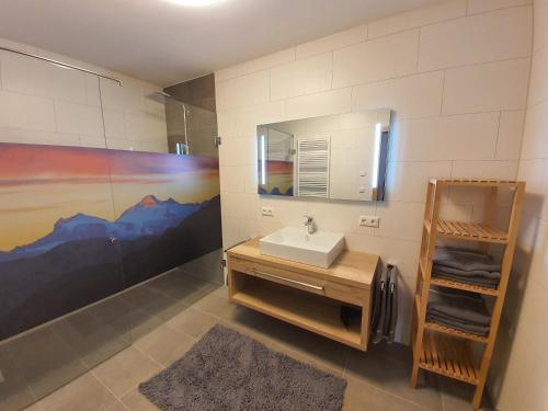 Ett badrum på Appartment Sonnenwiese