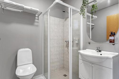Koupelna v ubytování Hotel Kvika